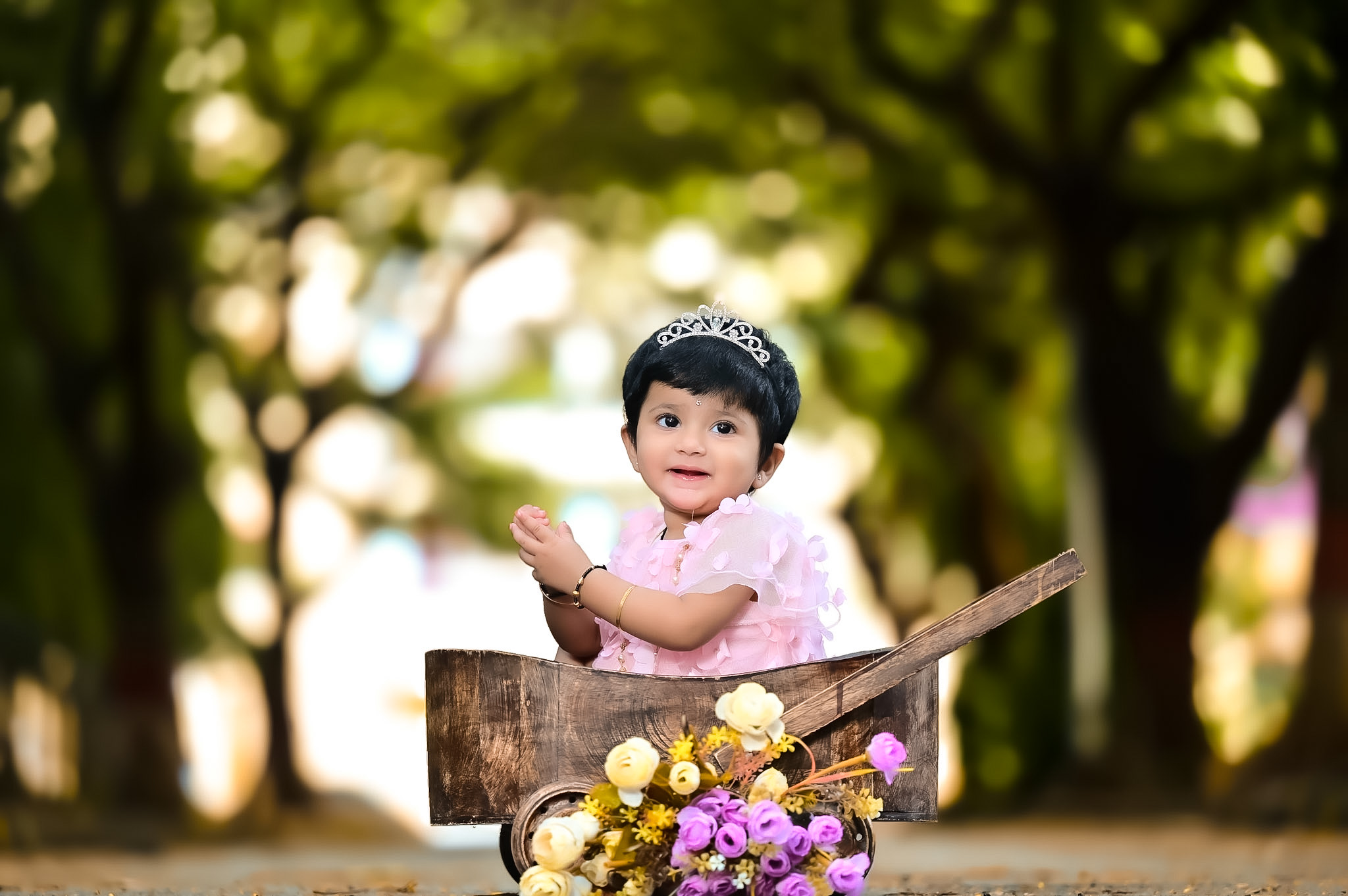 Nature themed baby photography in Bangalore